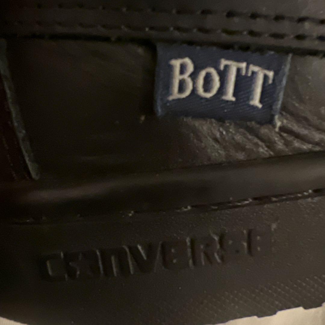 BOTT×CONVERSE ブラックデッキシューズ US9 27cm