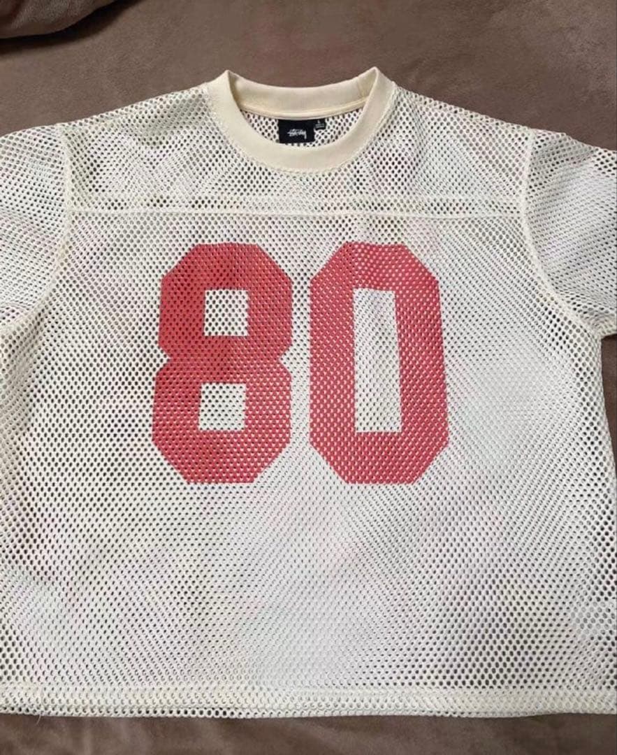 STUSSY TEAM JERSEY 80 WHITE Sサイズ トップス