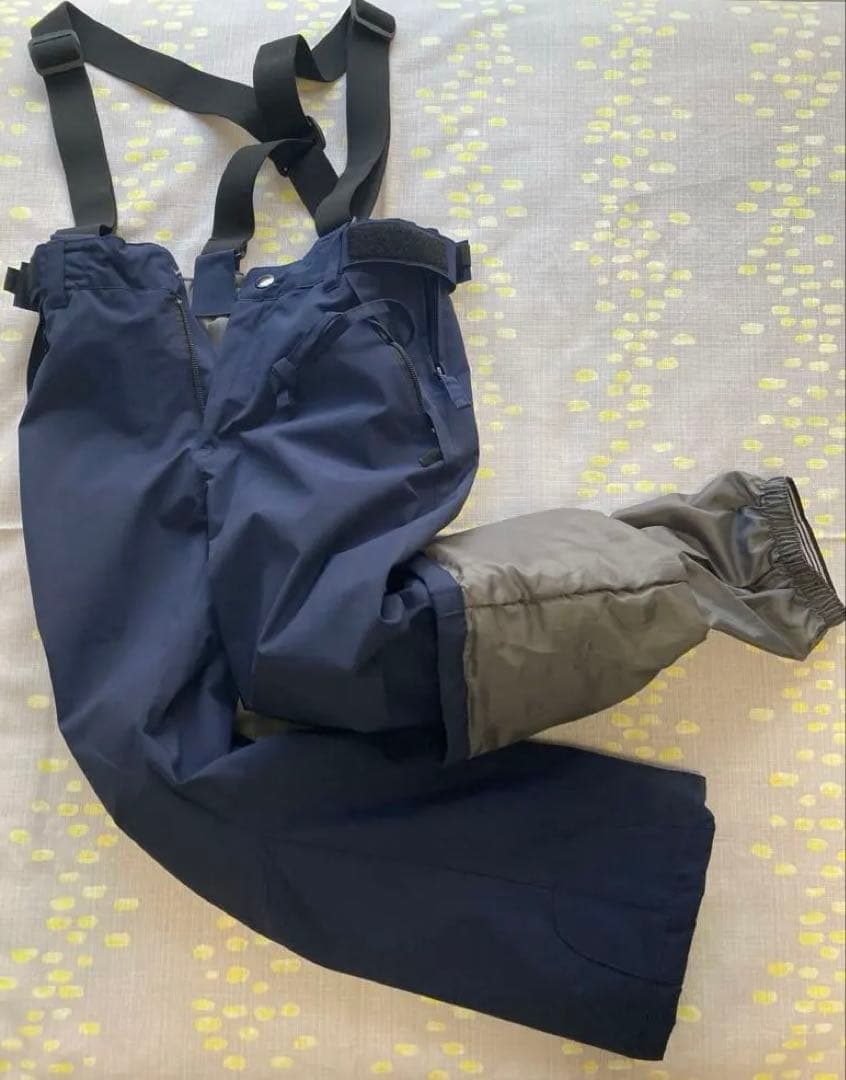子ども用スキーウェアセット150cm（白・グレー・ネイビー）