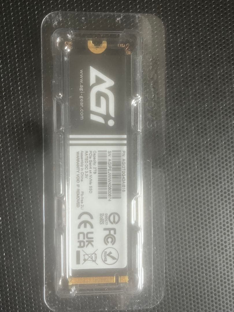 AGI M.2 NVMe SSD ブラック/グリーン 2TB