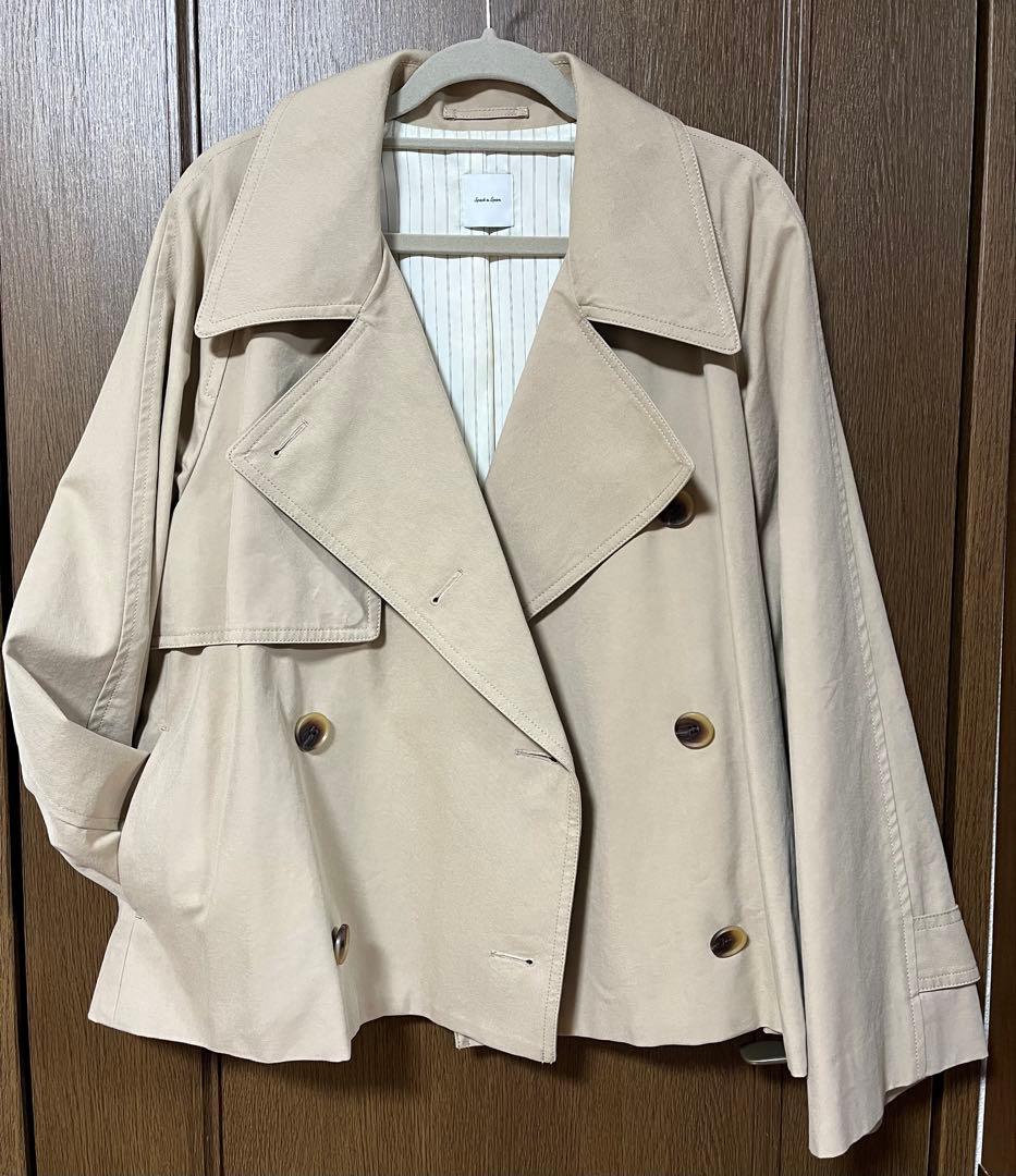 Spick&spanソフトツイルショートトレンチコート