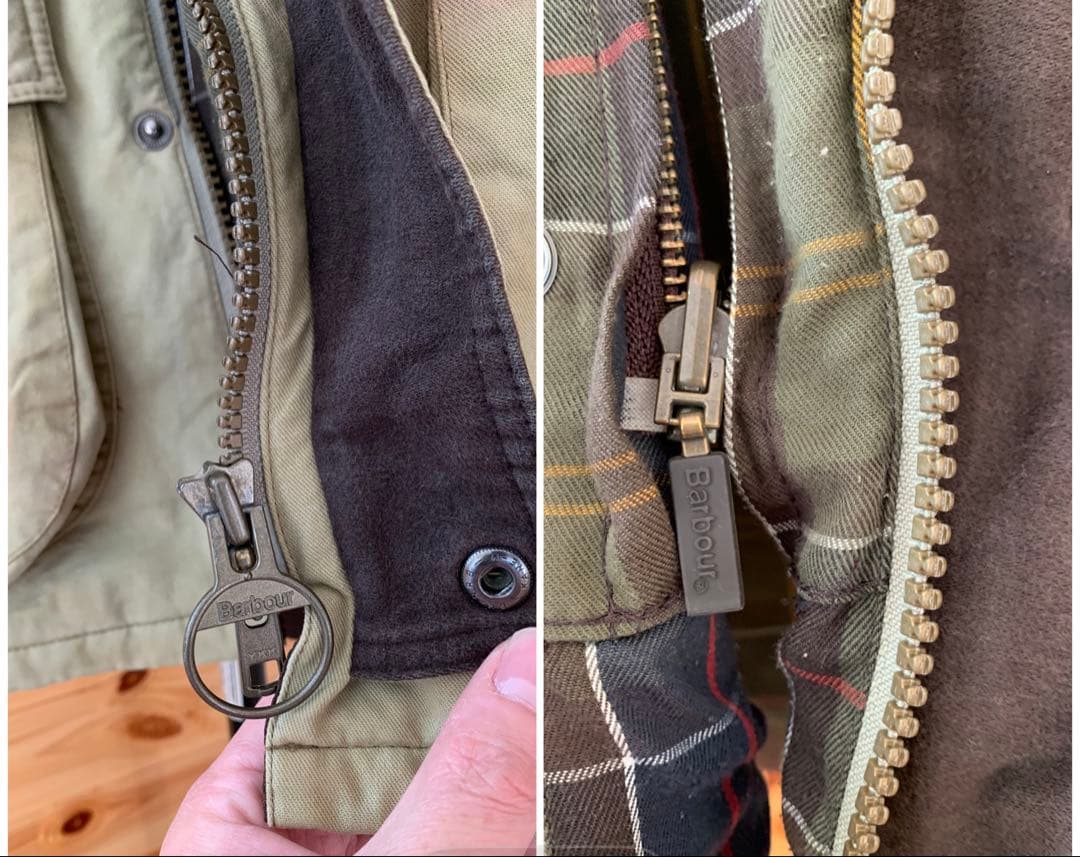 Barbour FOUNTAINE BLEU S セージ ノンオイル バブアー