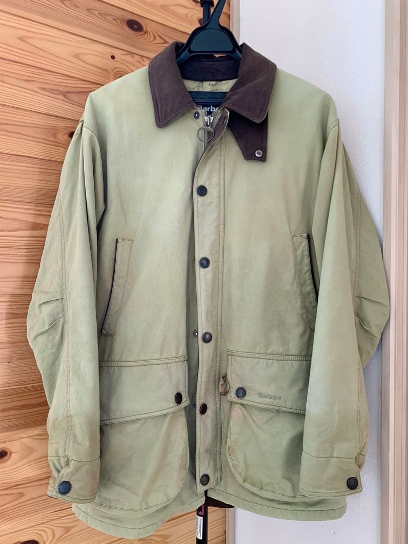 Barbour FOUNTAINE BLEU S セージ ノンオイル バブアー