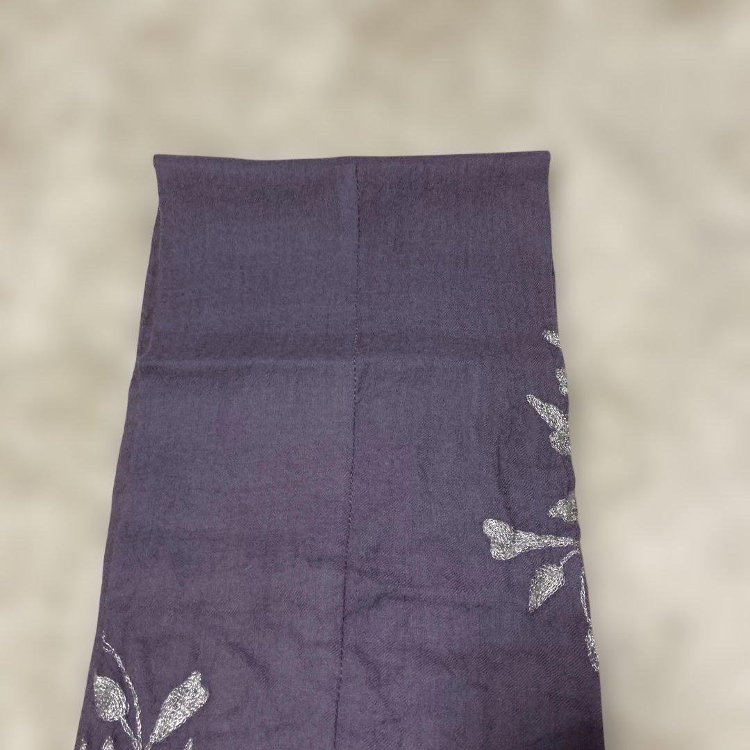 DRIES VAN NOTEN ストール　シルバー刺繍