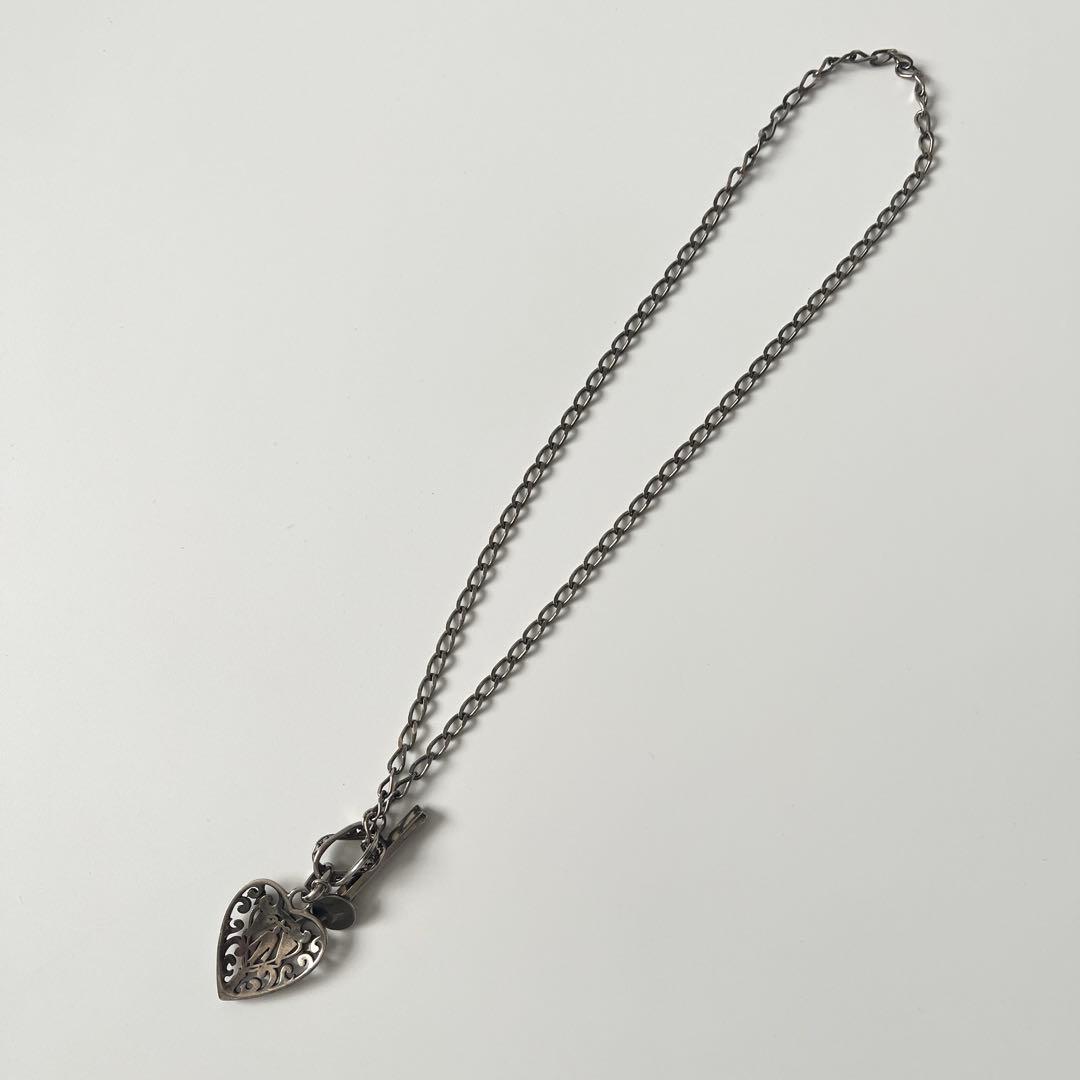 グッチ　ネックレス　ハート　クレスト　トグル　925　シルバー　イタリア製