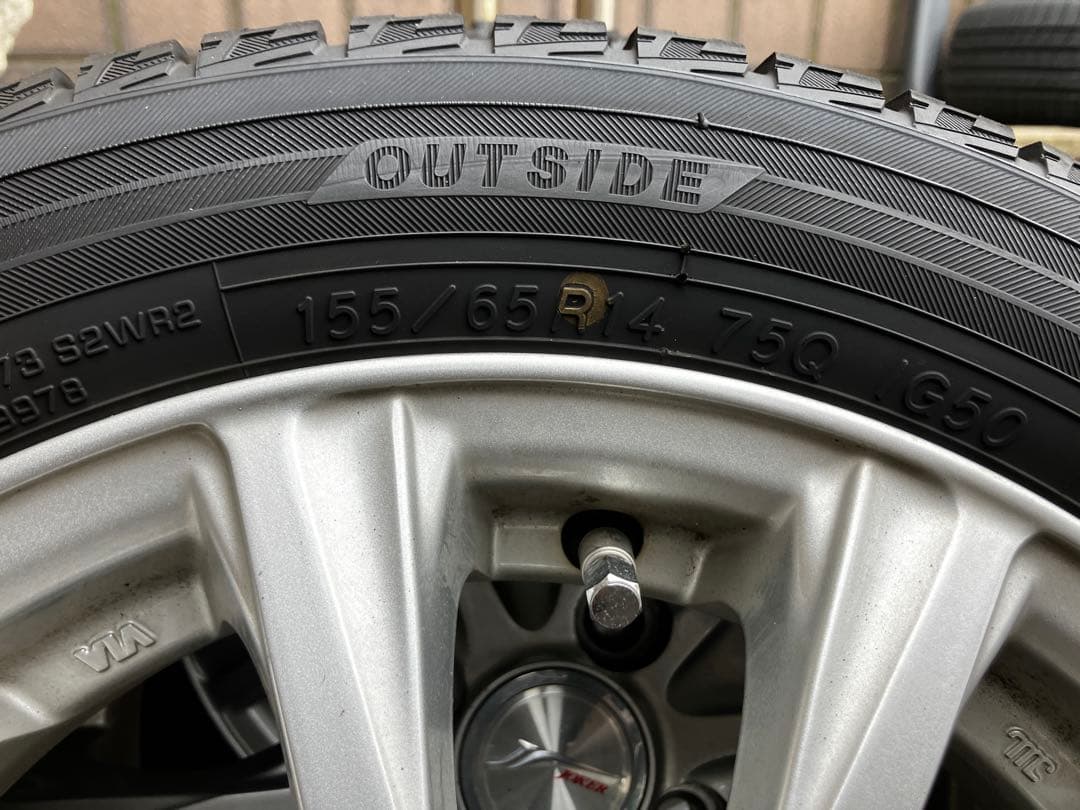 155/65R14 ヨコハマIG50スタッドレスタイヤアルミホイール 4本セット