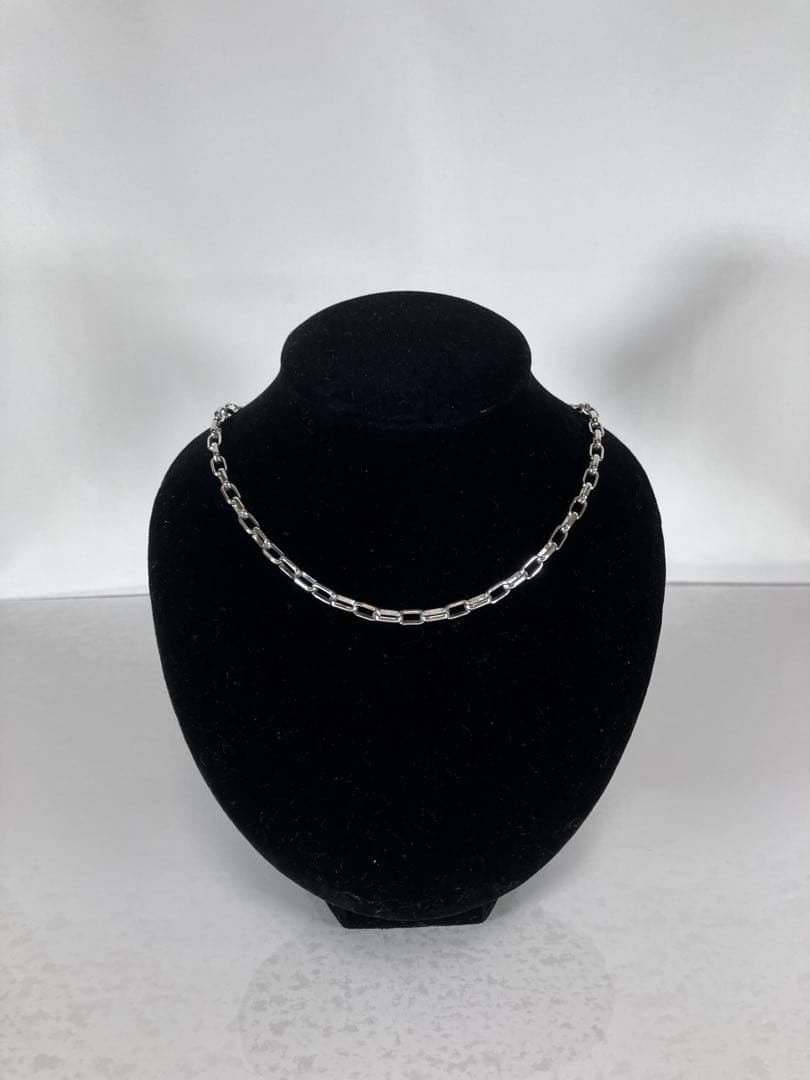 【美品】GUCCI レクタングル チェーン ネックレス 男女兼用　SV925