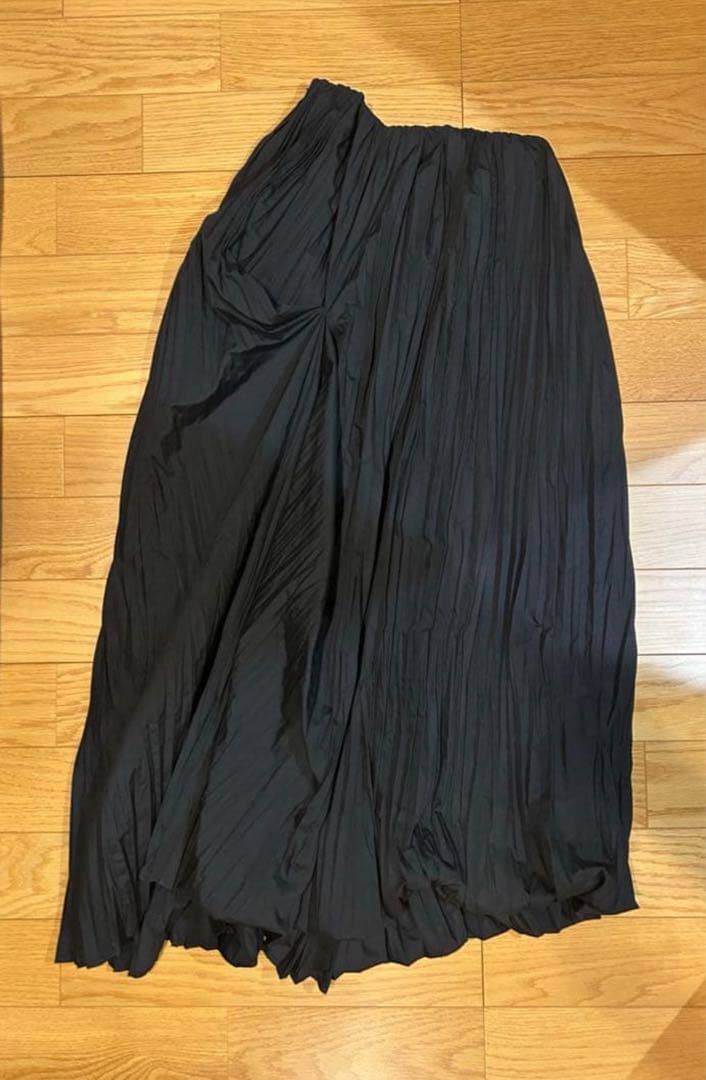 etretokyo ワッシャープリーツアシンメトリースカート　BK M