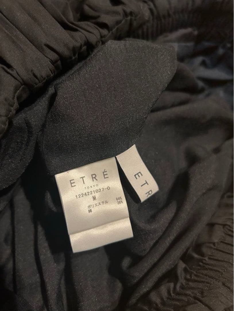 etretokyo ワッシャープリーツアシンメトリースカート　BK M