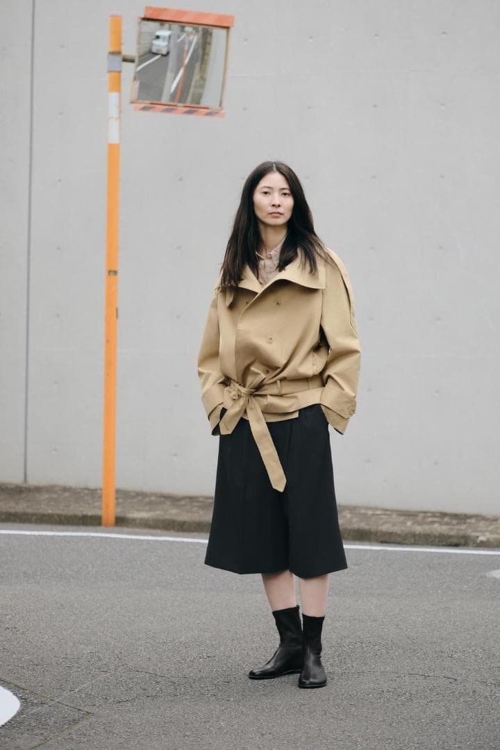 新品 ZARA ショート丈ハイネックトレンチコートZW COLLECTION S