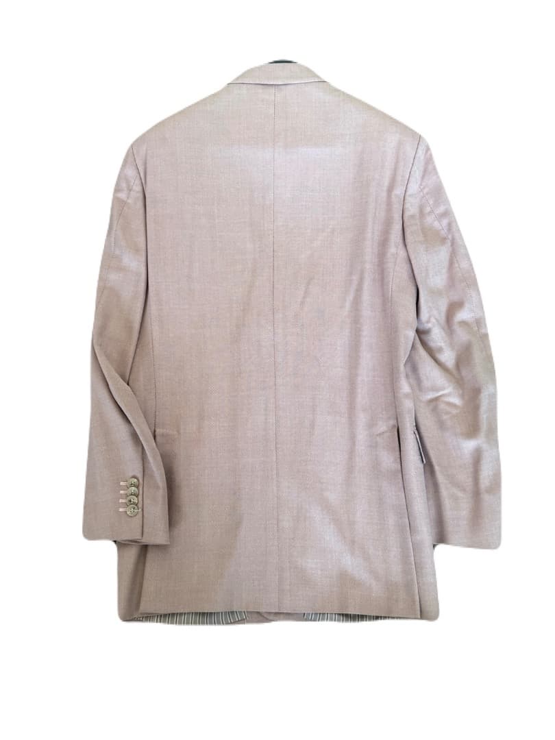 ZEGNA 薄いピンク シルクウール テーラードジャケット