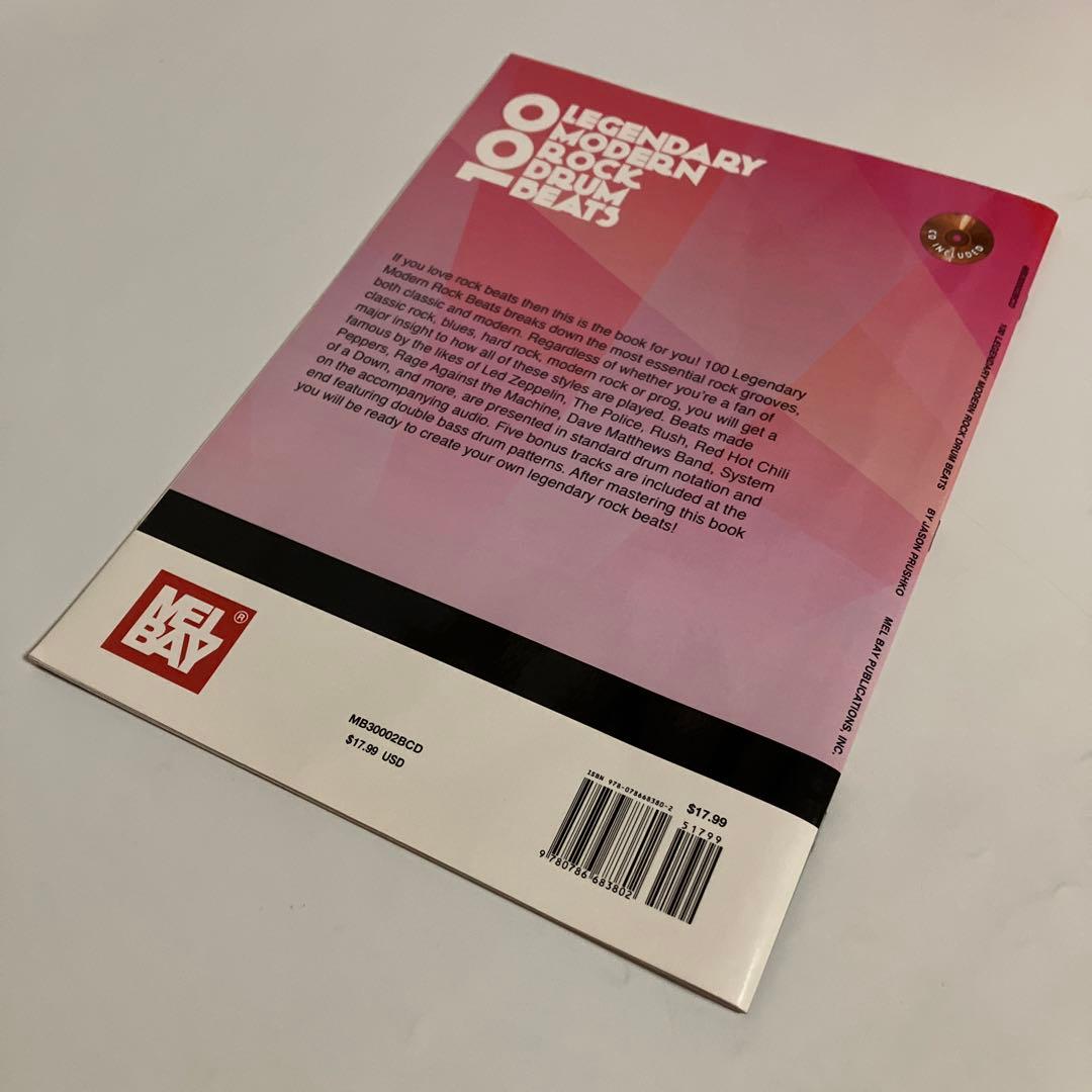 伝説のモダンロック・ドラムビート100《輸入ドラム教本》　CD付属