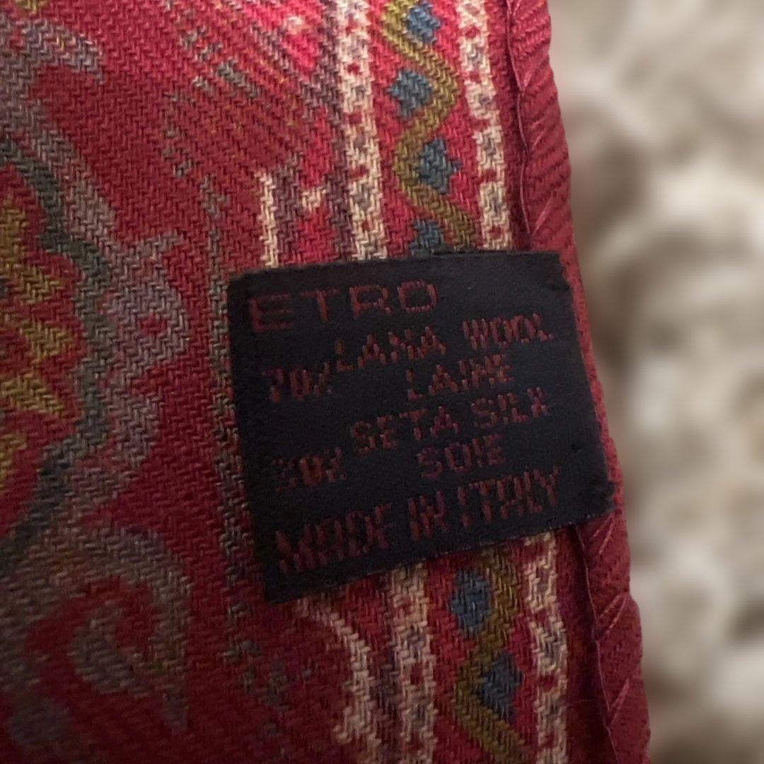 ETRO ペイズリー柄 ウールストール