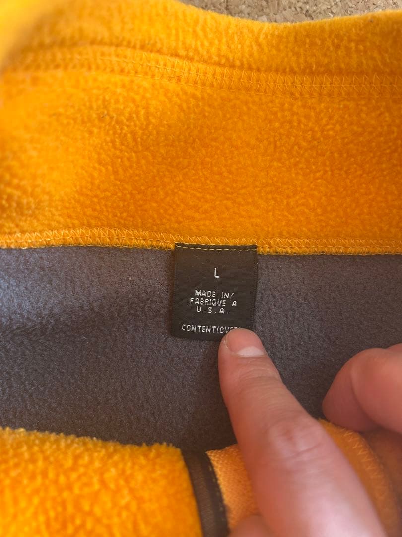 Patagonia イエロー フリース ベスト L usa製　ヴィンテージ