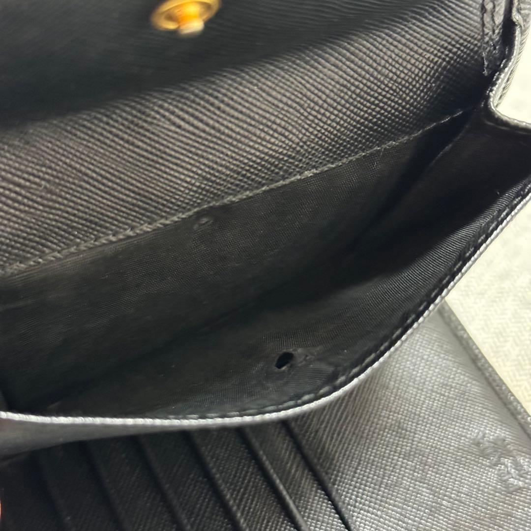 PRADA プラダ サフィアーノレザー 三つ折り財布 ブラック