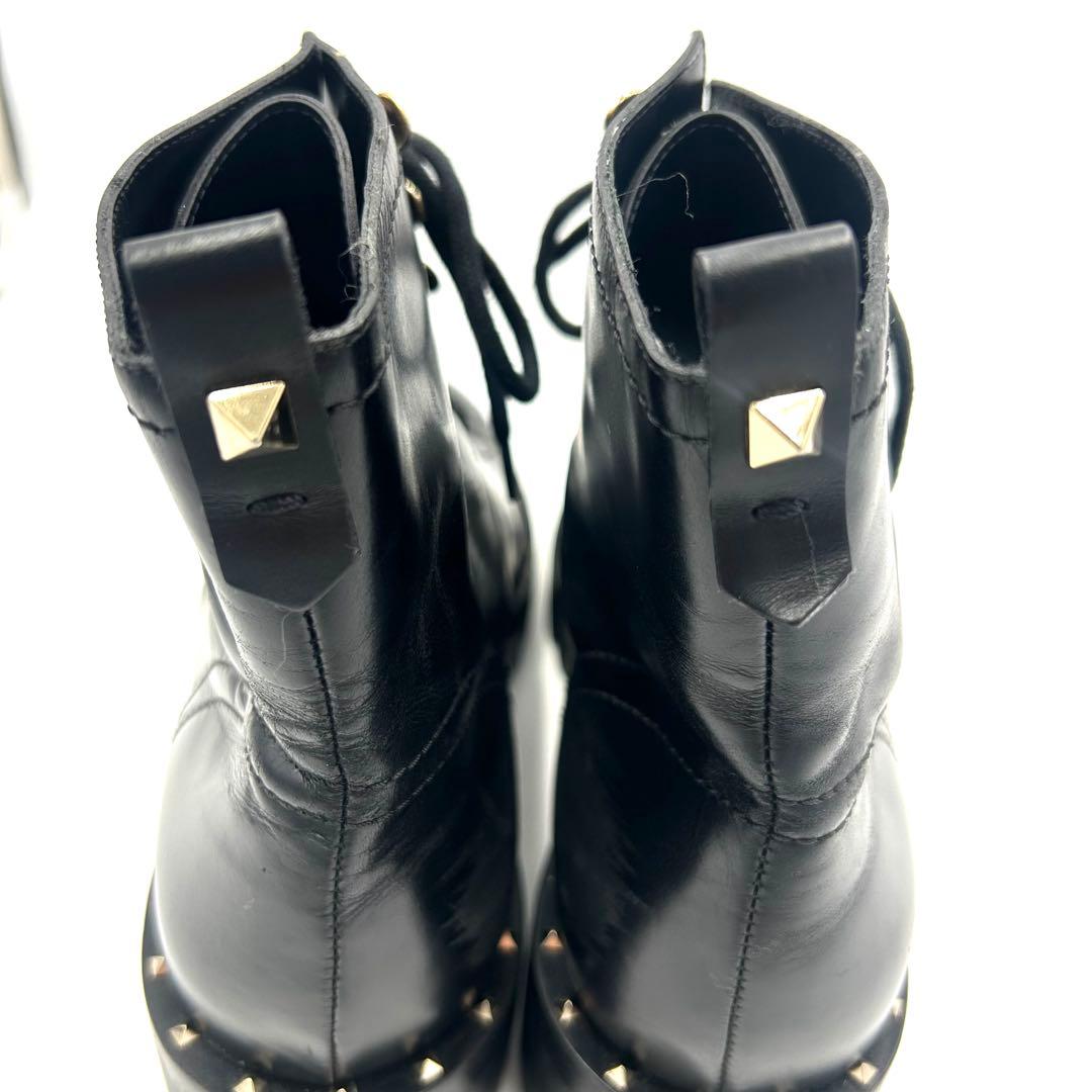 VALENTINO ブーツ ロックスタッズ レディース 23.5cm