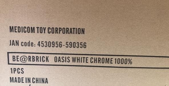 その他 BE@RBRICK oasis White Chrome 1000%