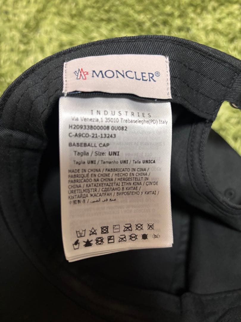 MONCLER ロゴキャップ ブラック メンズ レディース 正規品