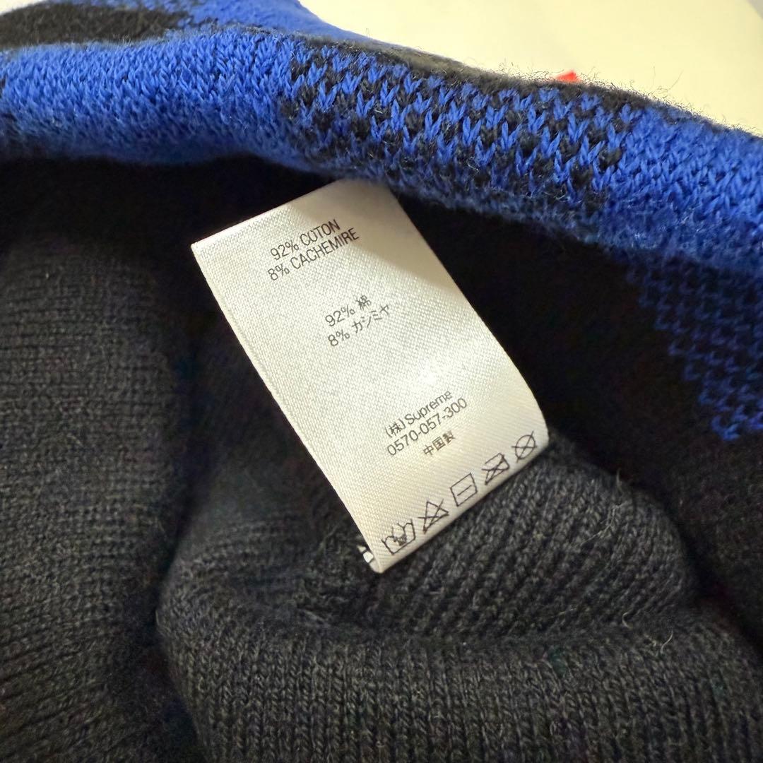 Supreme 20AW Big Logo Beanieカシミヤ混 ニット帽 青