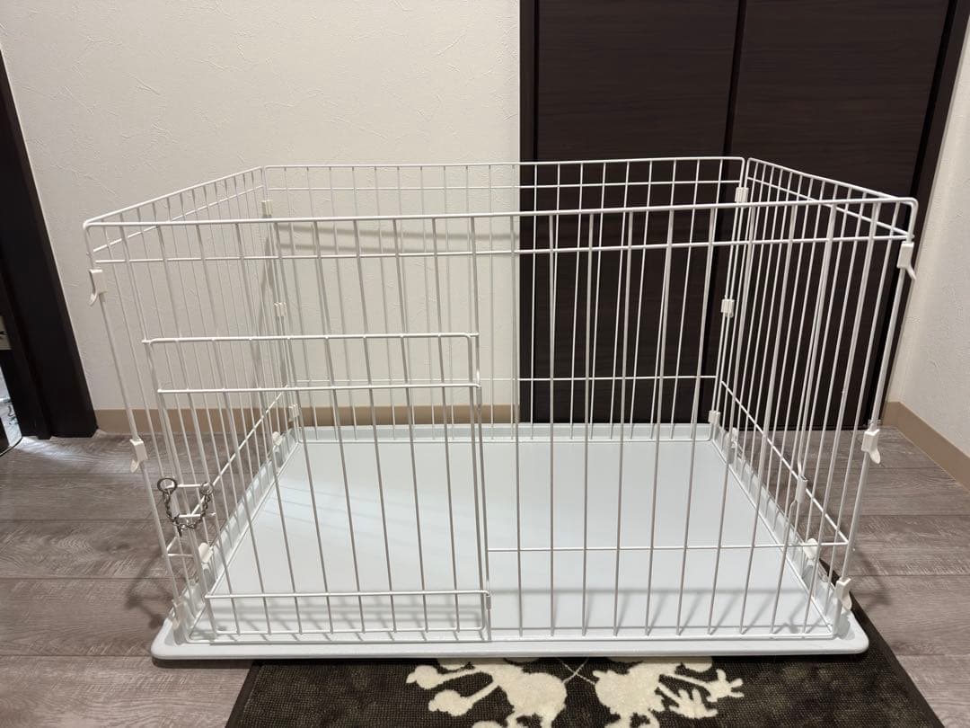 アイリスオーヤマ システムサークル ホワイト P-STN-550 犬用 ケージ