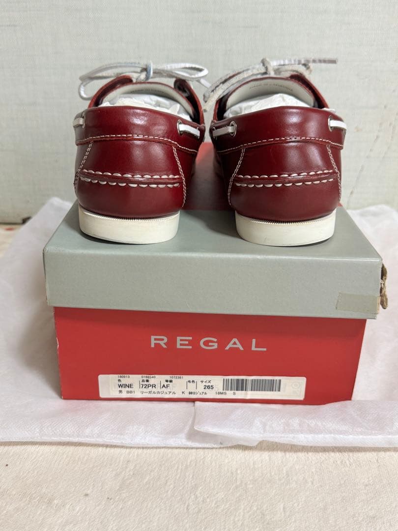 REGAL　leather　デッキシューズ　26.5 cm　ワイン