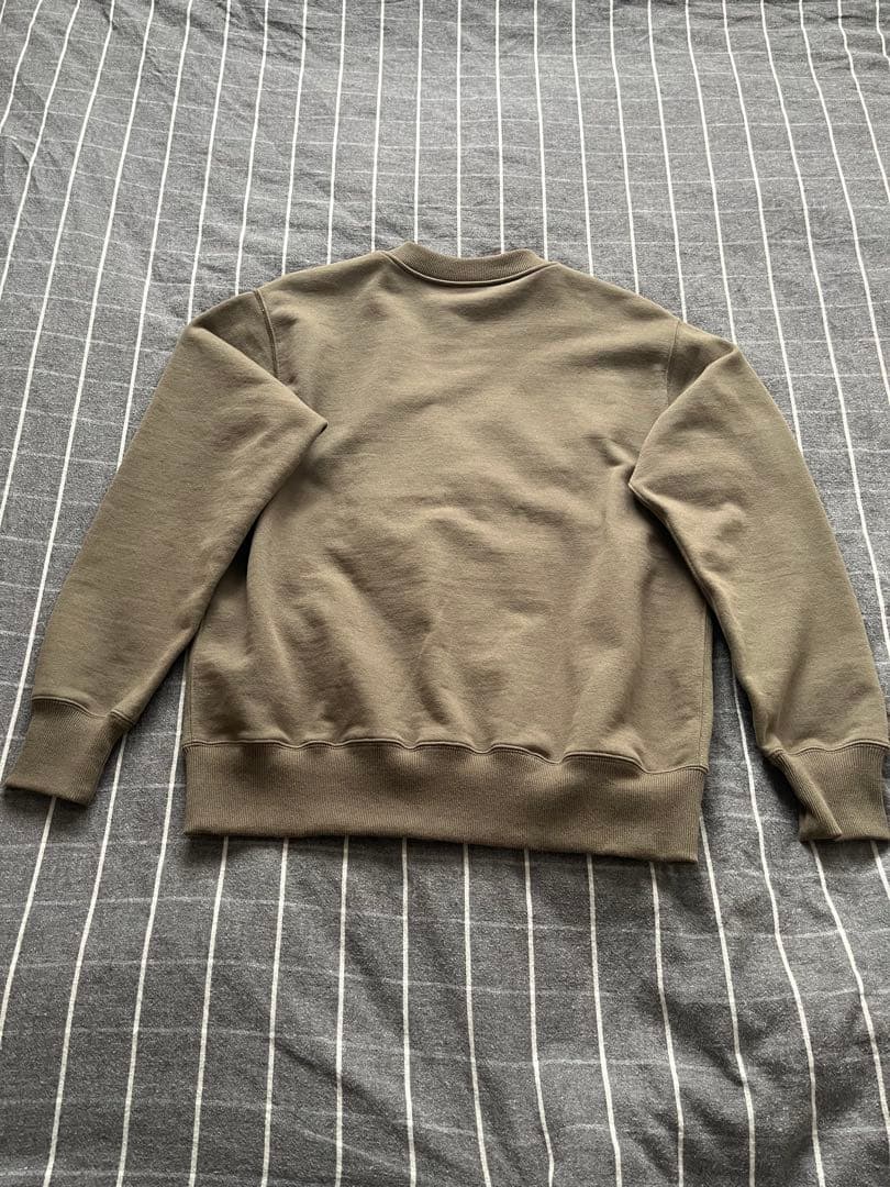 Schott オリーブ ボタン付きスウェット