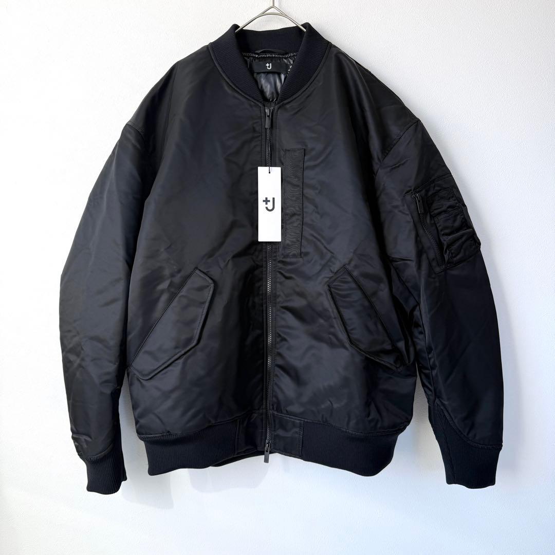 【新品✨】ユニクロ+J 復刻版ハイブリッドダウンオーバーサイズMA－1 XL 黒