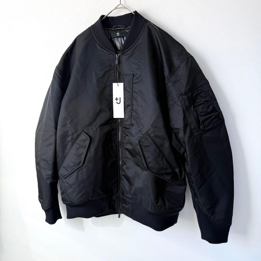【新品✨】ユニクロ+J 復刻版ハイブリッドダウンオーバーサイズMA－1 XL 黒