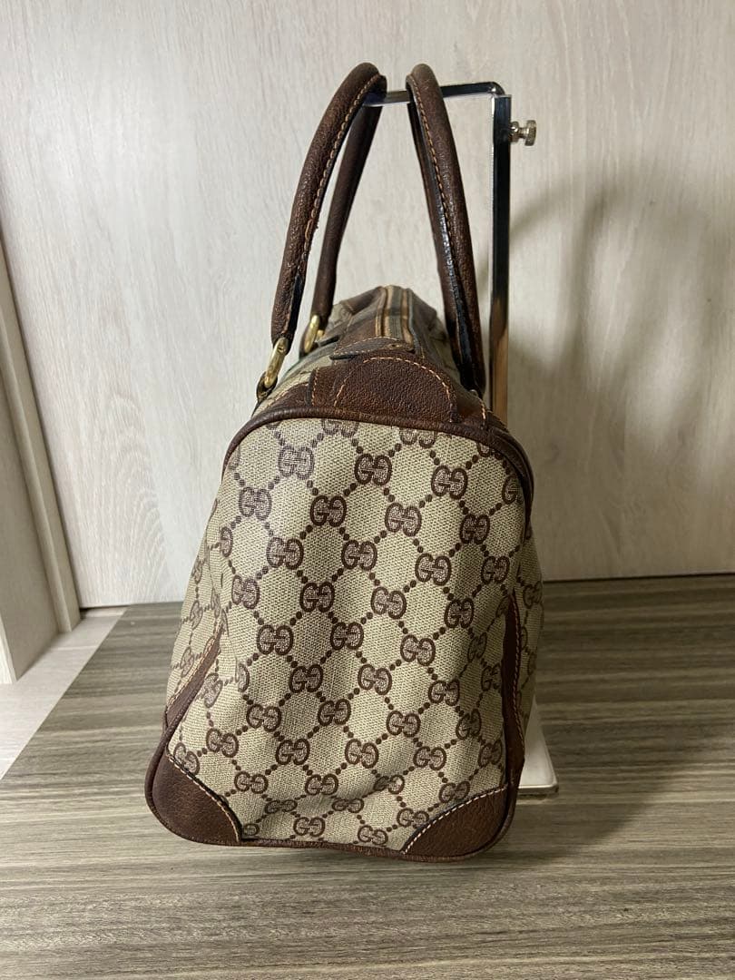 GUCCI ボストンバッグ　シェリーライン　GG スプリーム　レザー