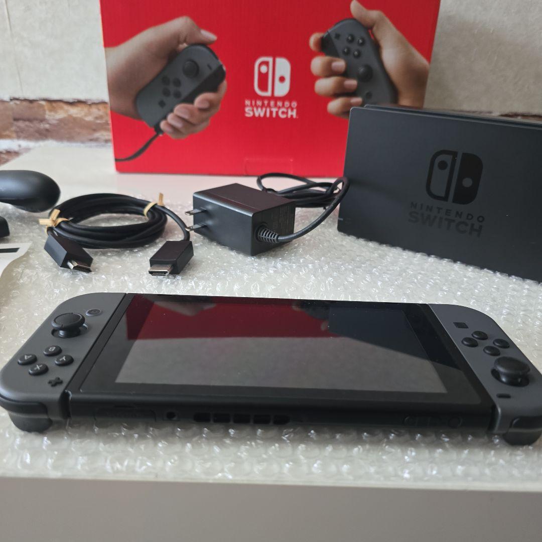 Nintendo Switch グレー + 充電スタンド + LANアダプタ