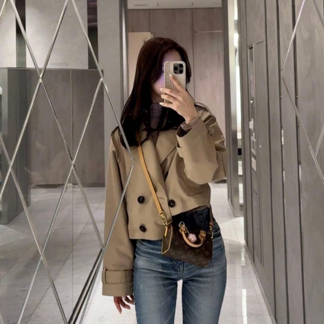 ZARA タグ付き 新品未使用 クロップドトレンチコート ベージュ
