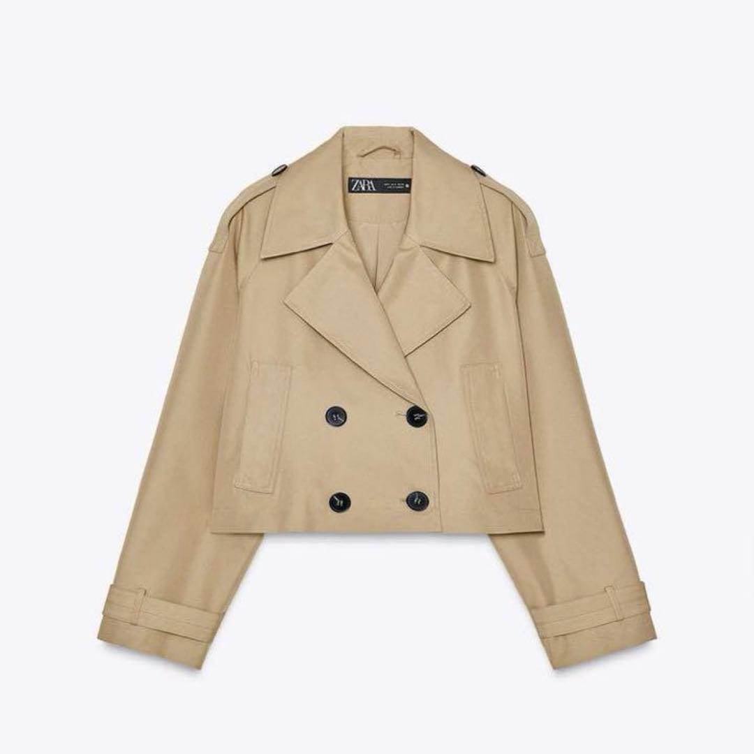 ZARA タグ付き 新品未使用 クロップドトレンチコート ベージュ