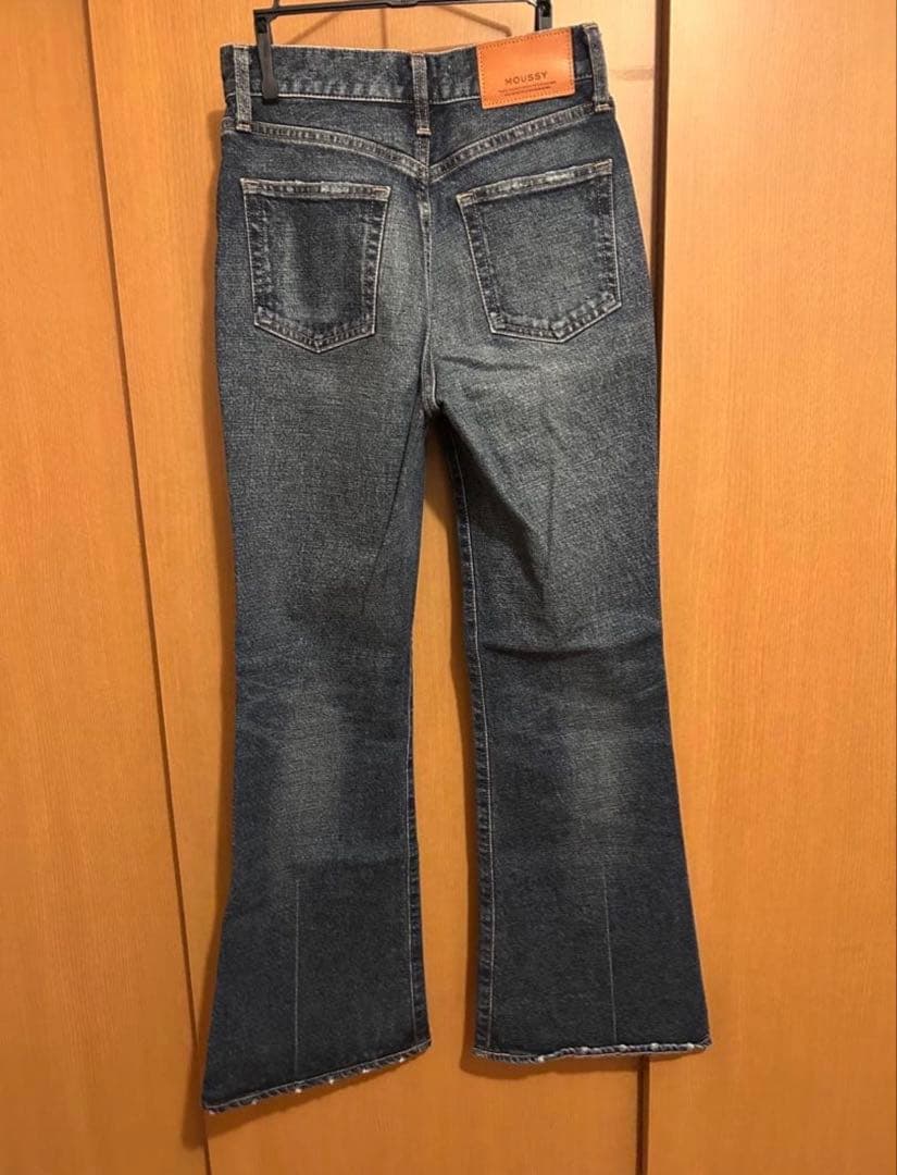MOUSSY MVS D/BLU FLARE 25inch 美品　即日配送
