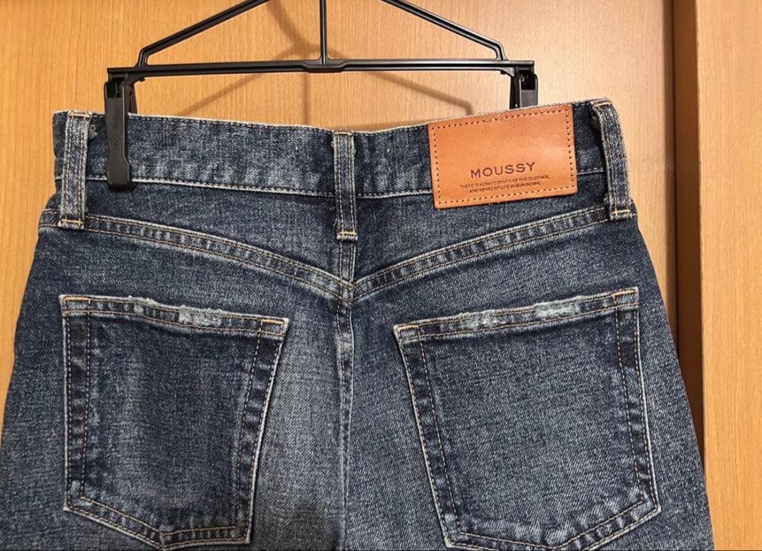 MOUSSY MVS D/BLU FLARE 25inch 美品　即日配送