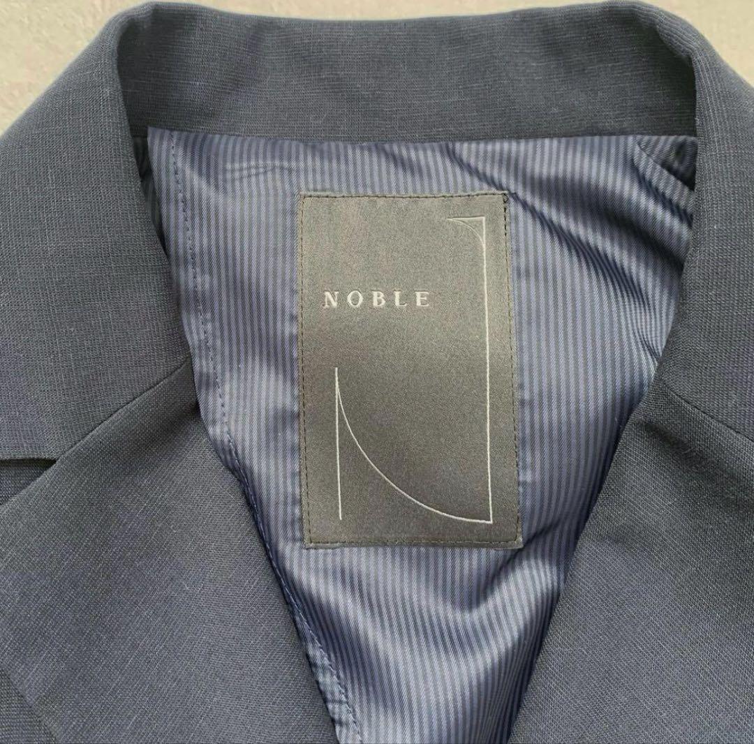 とことこたん　NOBLE 麻ストレッチダブルブレストジャケット　36サイズ