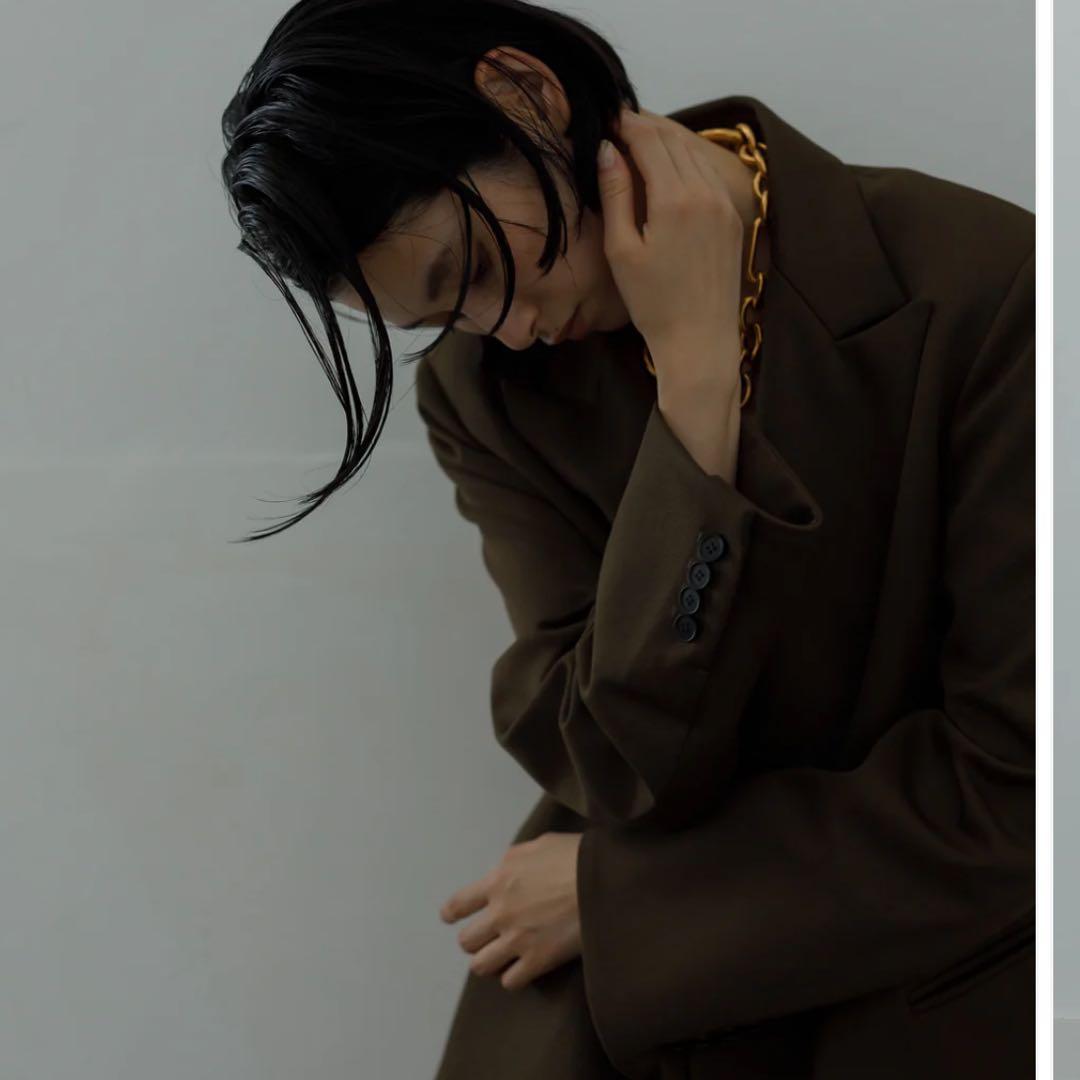 ジャケット・アウター Double breasted blazer (-olive brown-)