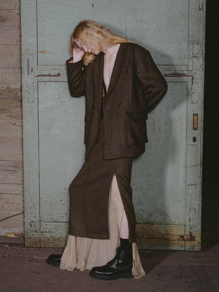 最新作 着回し ELCHELE FILMY SQUID SKIRT BEIGE