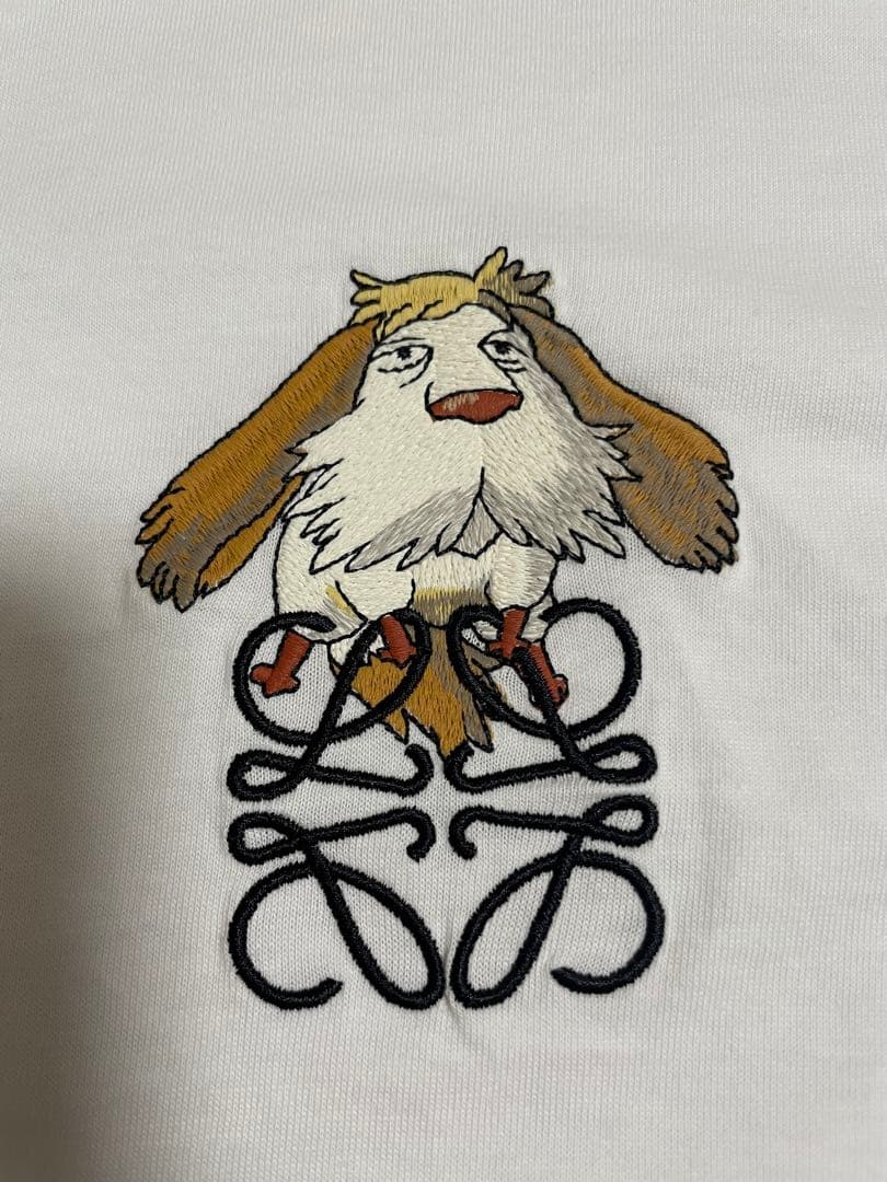 【ちぃ】LOEWE ホワイト Tシャツ ジブリコラボ　ハウルの動く城