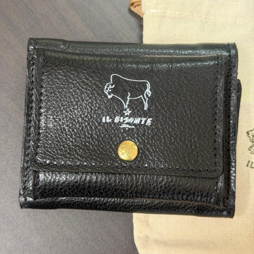 【新品未使用】イルビゾンテ 三つ折り財布 コンパクト財布 ブラック