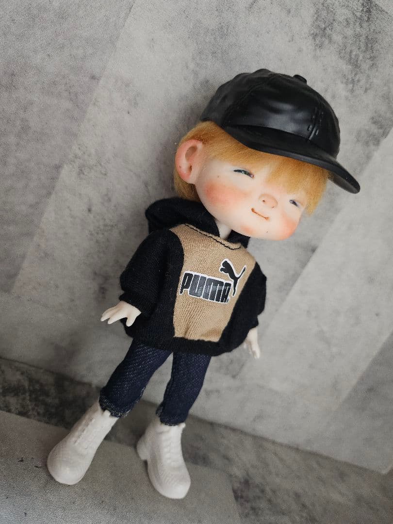 ふ*。様 創作人形 創作ヘッド 【 福をそっと運ぶ、中性的で小さな存在 】ハンド