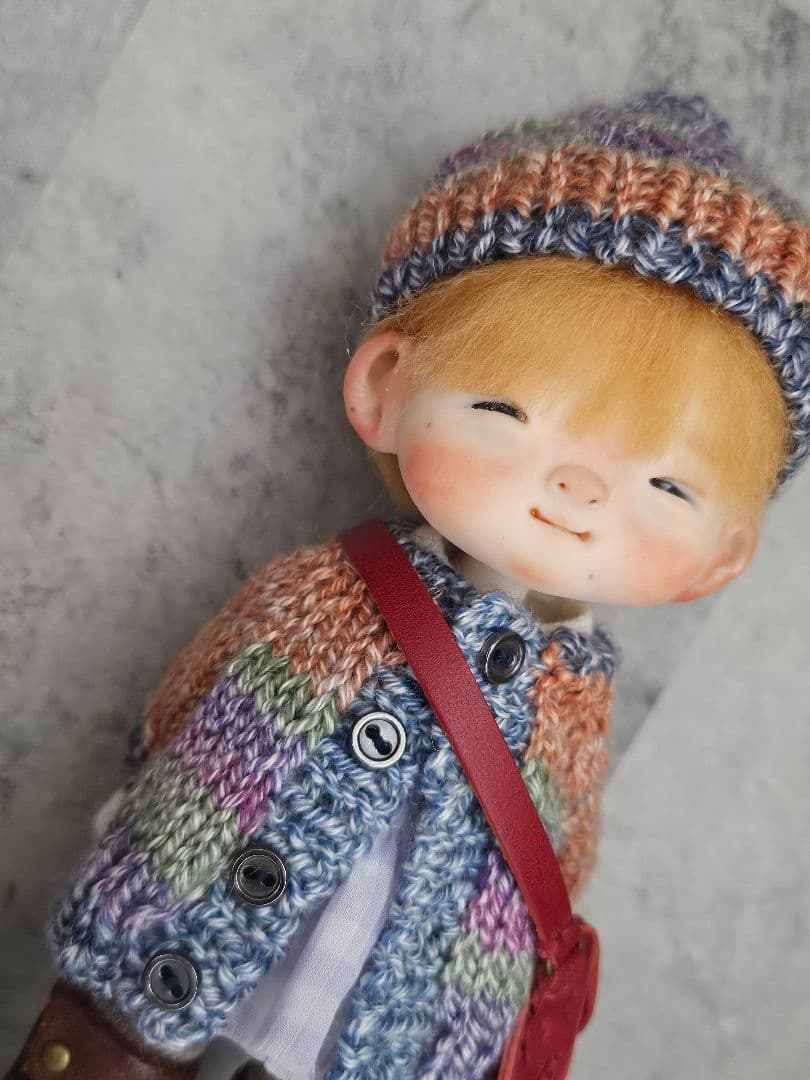 ふ*。様 創作人形 創作ヘッド 【 福をそっと運ぶ、中性的で小さな存在 】ハンド