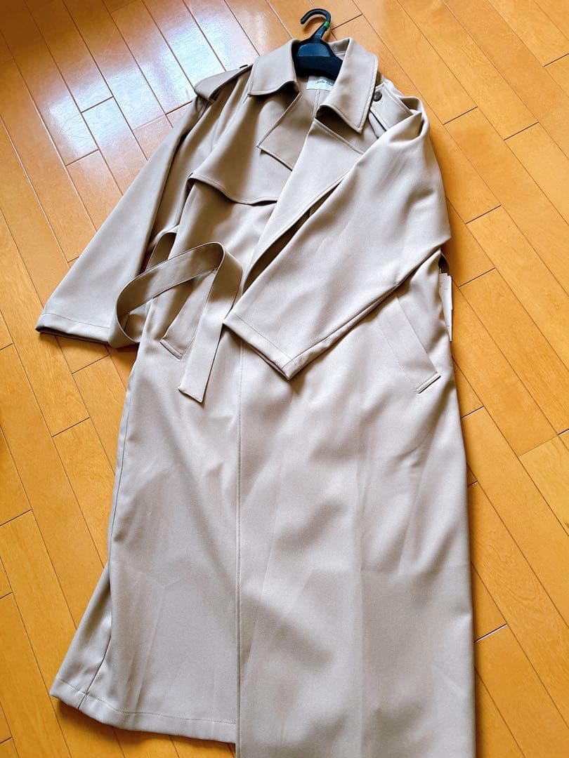【3/29まで】MilaOwen 共ベルト付憲章デザイントレンチコート