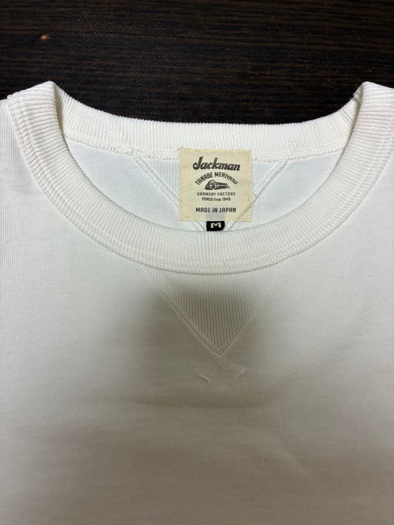 キムタク着JACKMAN Dotsume T-Shirt Off whiteM