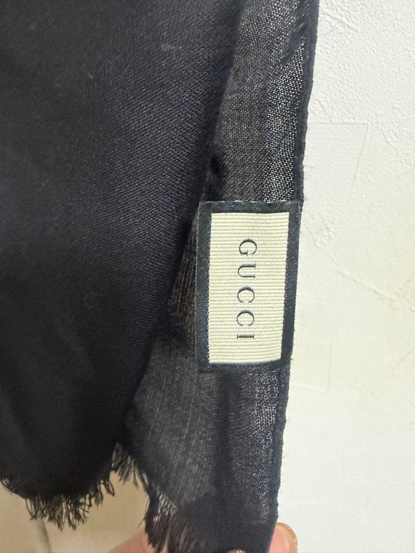 GUCCI ブラック ストール・ショール
