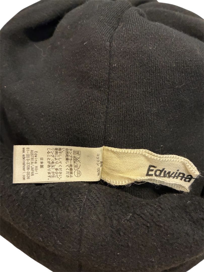 【17AW edwina horl 別注ビッグキャップ BLACK】