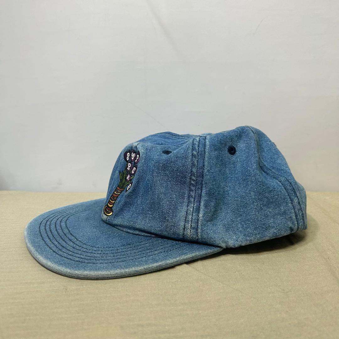Supreme シュプリーム 18AW キャップ 帽子 花 刺繍 デニム USA