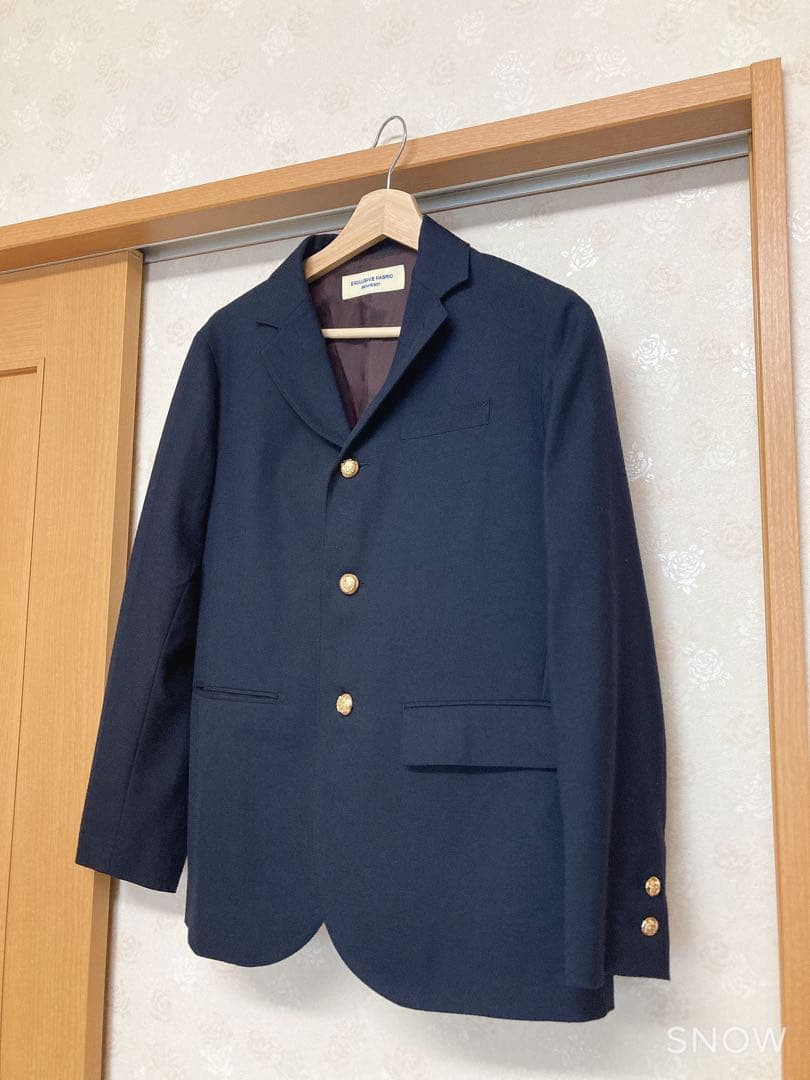 ビームスボーイ♡ポリエステルウール3ボタンブレザー