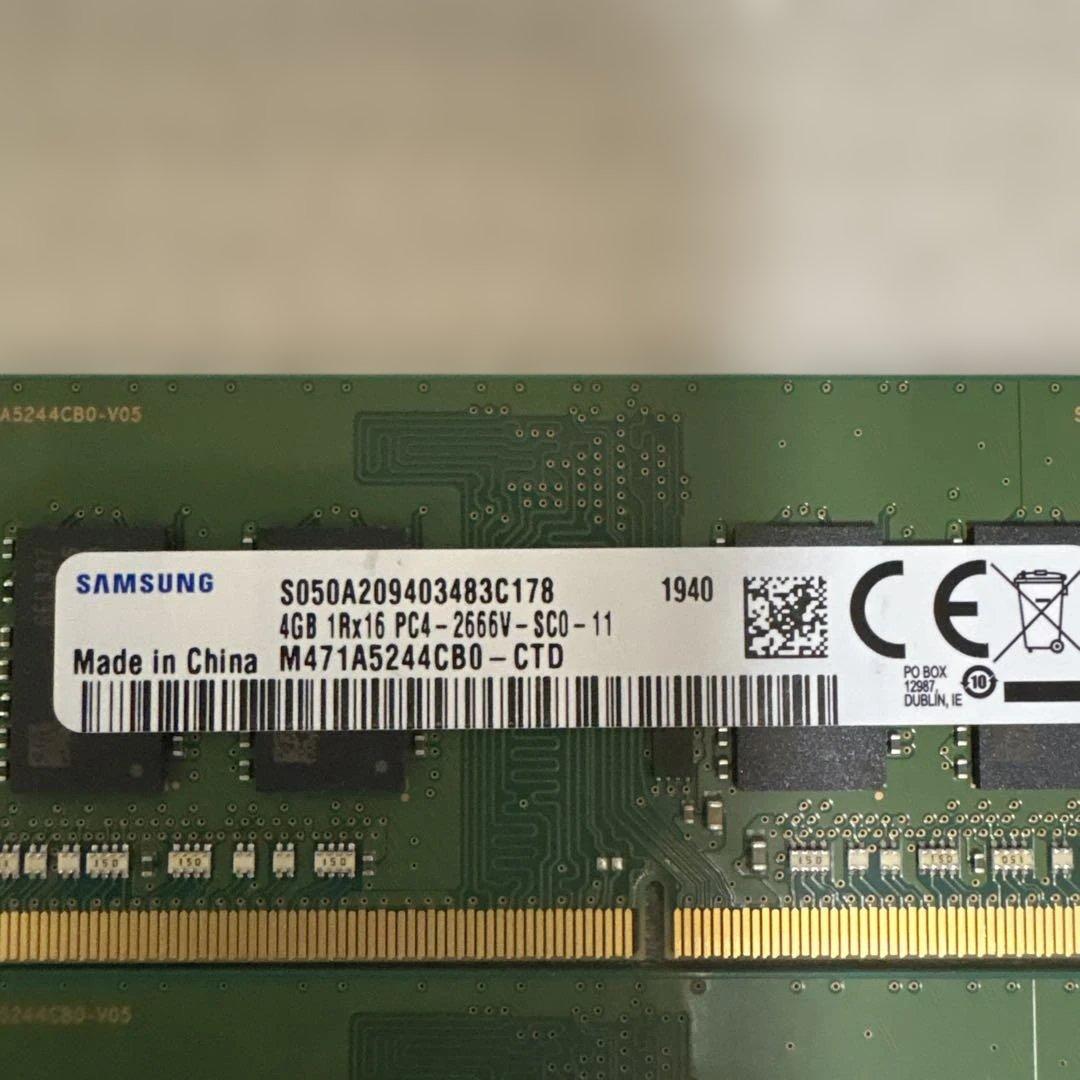 SAMSUNG 4GB メモリ PC4-2666V 4枚