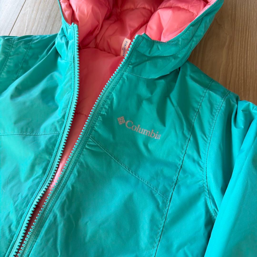 Columbia キッズスキーウェア ターコイズ/ピンク XS 120-130