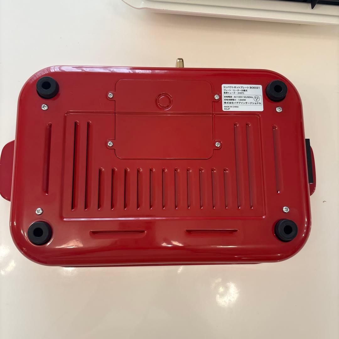 【超美品‼️】BRUNO レッド たこ焼き用・お鍋用・ホットプレート用